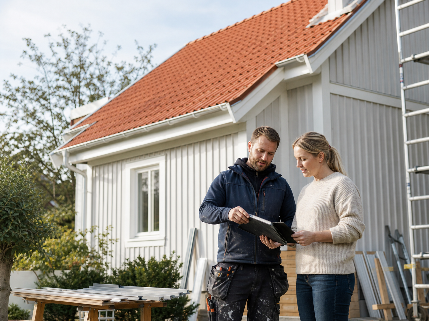 Roseb projektgenomgång vid takrenovering