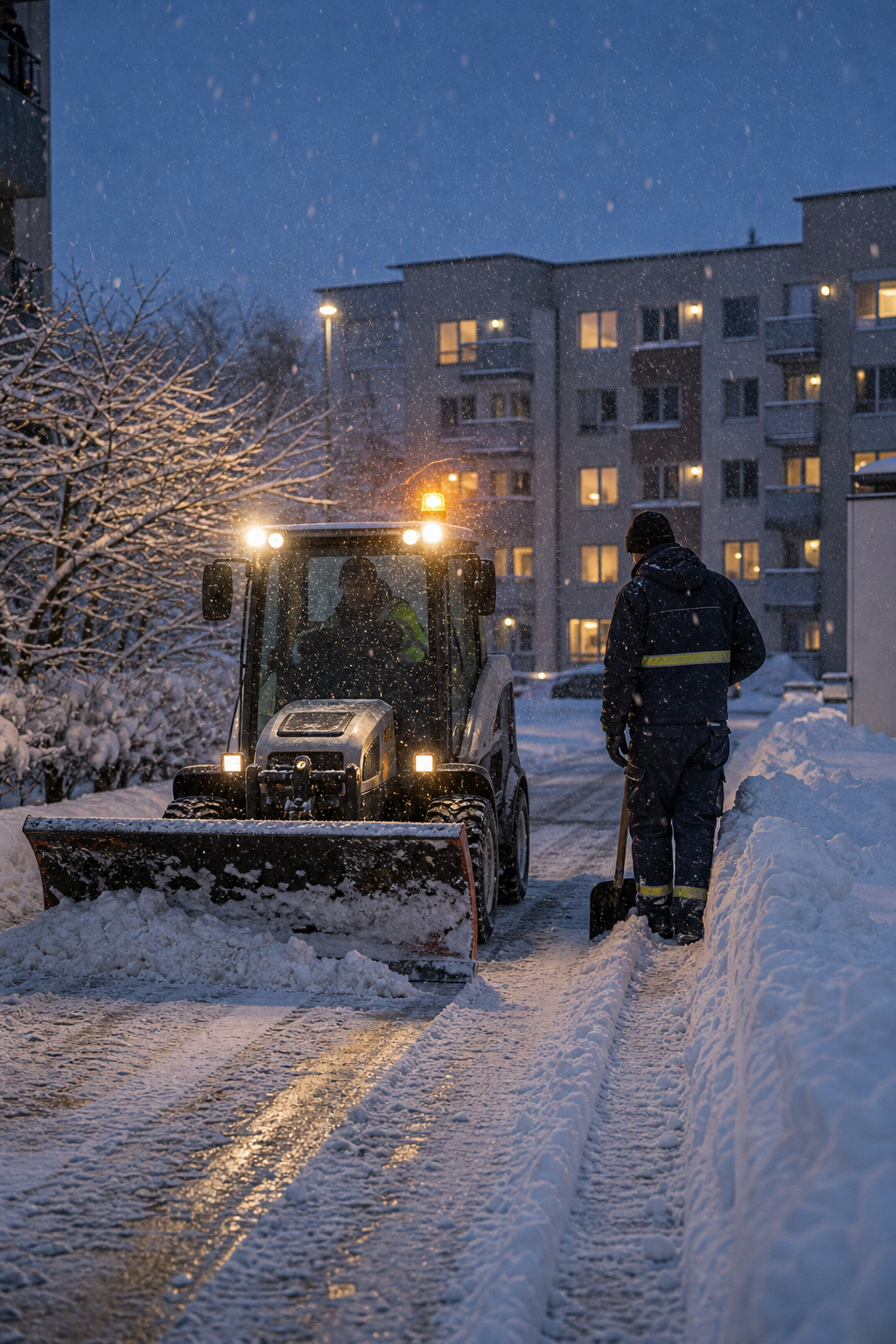 Snöjour och beredskap vid kväll